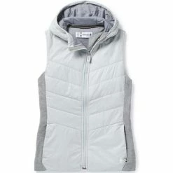 Smartwool Women's Smartloft Hoodie Vest -Spyder Shop fw23 smartwool womenssmartlofthoodievest stormgrey 1