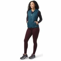 Smartwool Women's Smartloft Hoodie Vest -Spyder Shop fw23 smartwool womenssmartlofthoodievest twilightblue 2