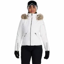 Spyder Women's Pinnacle GTX Infinium Down Jacket -Spyder Shop fw23 spyder womenspinnaclegtxinfiniumdownjacket white 1