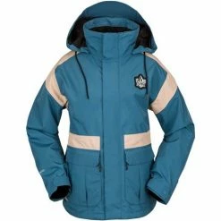 Volcom Women's Melancon Gore-Tex Jacket -Spyder Shop fw23 volcom womensmelancongoretexjacket petrolblue 1