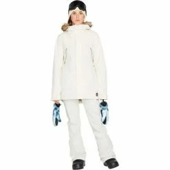 Volcom Women's Shadow Ins Jacket -Spyder Shop fw23 volcom womenssherwininsulatedjacket offwhite 3